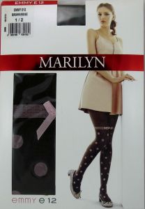 Marilyn Emmy E12 R3/4 rajstopy groszki cappucino/rose
